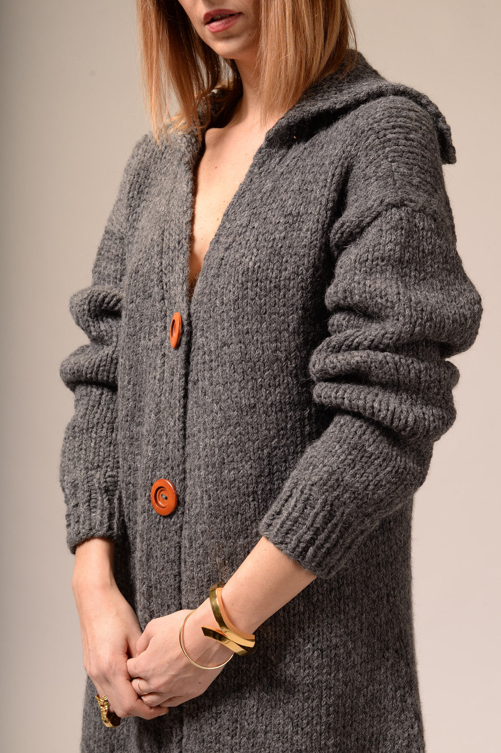 Manteau laine gris Mars
